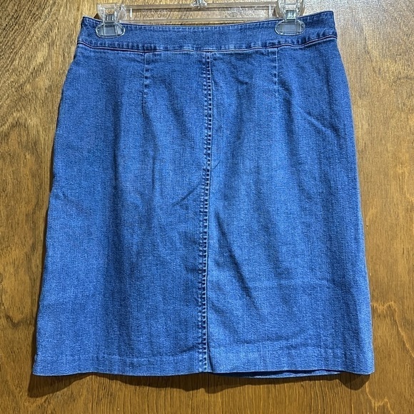 Talbots Petites Denim Skirt Size 10P - EUC - Picture 2 of 5